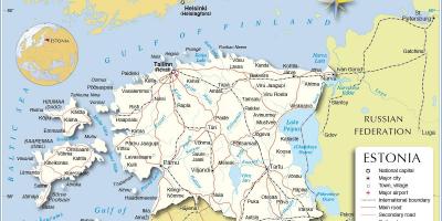 Mapa Estonia herriko