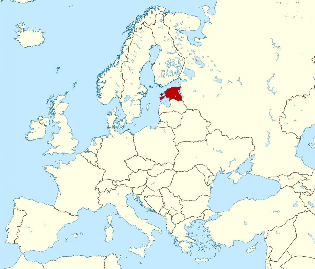 Estonia kokapena munduko mapa